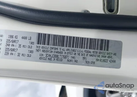 2020 Jeep Compass Latitude Fwd z USA, uszkodzony, nr VIN 3C4NJCBB8LT176871